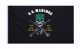 US Military Flags "US Marines Mess With The Best in. Banner